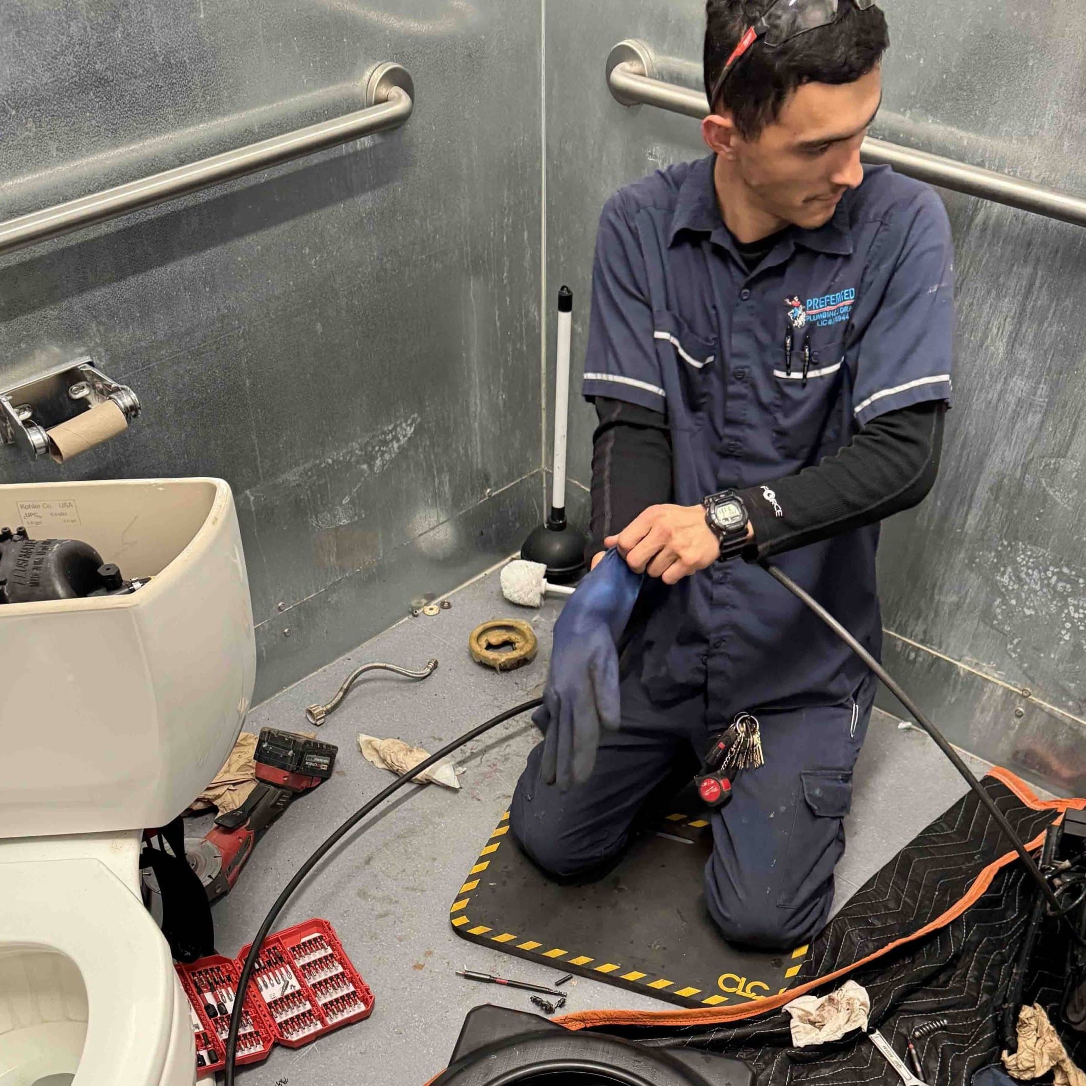 Toilet repair and unclog
